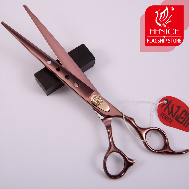 Fenice professional high-end 7.0 7.5 8.0 inch pet dog cat grooming cutting scissors straight dog shears grooming scissors
