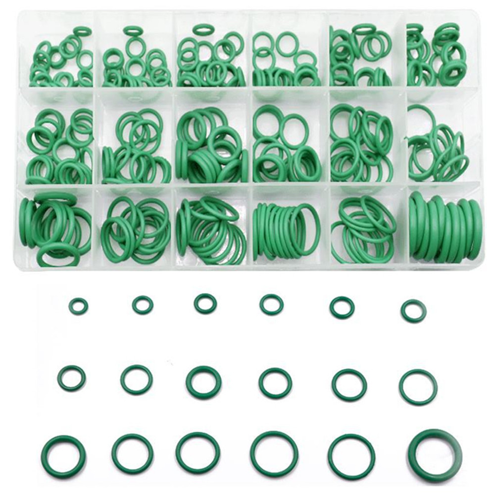 270Pcs 18 Sizes Universal Car Air Conditioning HNBR O Rings Car Auto Repair Tools Rubber Air Conditioning Refrigerant Ring Set