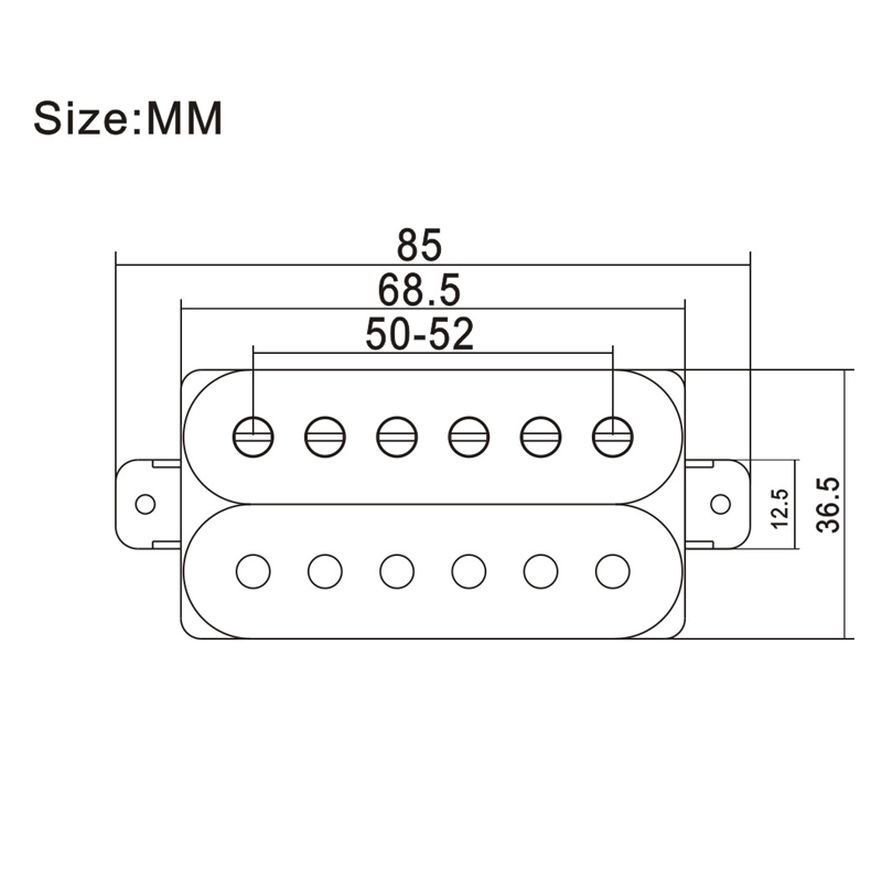 Alnico 5 Electric Guitar Pickup Humbucker Double Coil Pickup Alnico V Guitar parts White