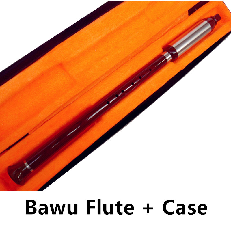 Bawu Chinese Vertical Flute F/G Key Handmade Detachable Imitate Rosewood ABS Resin Material Folk Musical Instrument Dizi