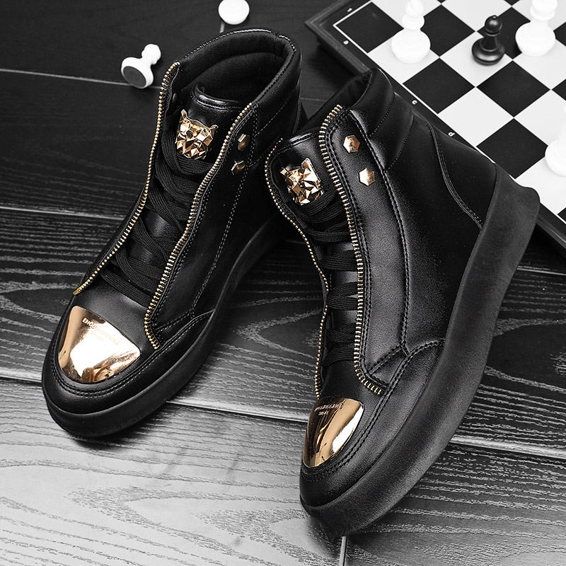 Red Stylish Men High Top Sneakers Skateboard Shoes Leopard Platform Skate Sport Training Shoes Men Casual Designer Shoes Outdoor
