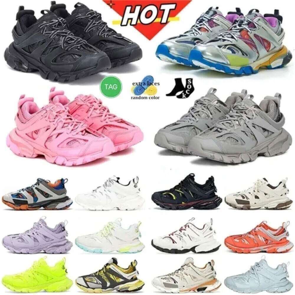 With Box 3 3.0 3XL Paris Men Triple S Casual Shoes Sock White Sneakers Retro Track 9 9.0 Tess.s. Gomma Leather Trainer Nylon Printed Platform Shoes