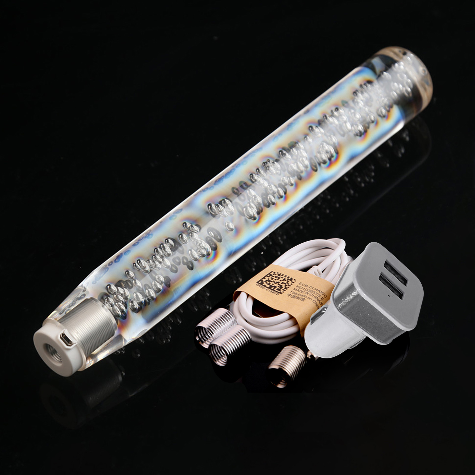 2025 LED Light RGB Shift Knob Stick Crystal new Transparent Bubble Gear Shifter10cm/15cm/20cm/25cm/30cm Multicolor Gradient Shift Knob