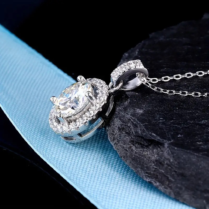 2024 Choucong Top Sell Circle Pendant Simple Fashion Jewelry 925 Sterling Silver Round Cut White 5A Cubic Zircon CZ Diamond Elegant Women Clavicle Nec