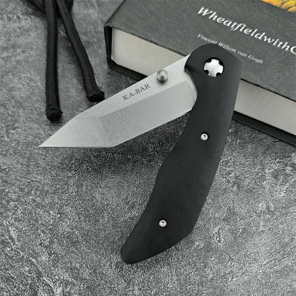 KA-BAR 7506 Jarosz Folder Pocket Folding Knife Tanto Blade Black GFN Handles Hunting Outdoor Knives Portable EDC Survival Tools BK4 3300 3655 9000 155