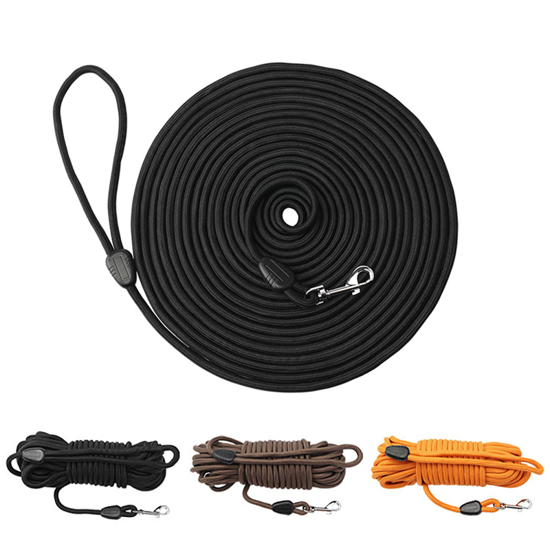 5M/10M/15M Long Rope Training Dog Leash- Heavy Duty Nylon Recall Pet Tracking Line- for Small Medium Outside Training Camping