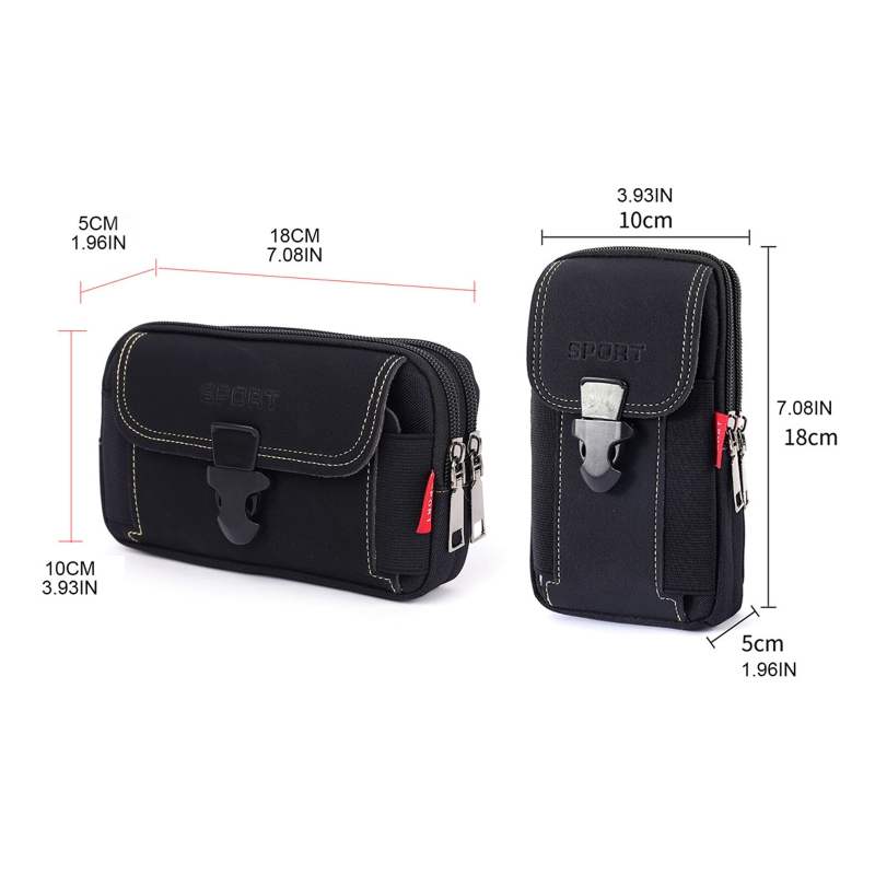Men Vintage Canvas Waist Bag Phone Sport Belt Hip Loop Holster Wallet Carry for Case Purse e8ae8 5