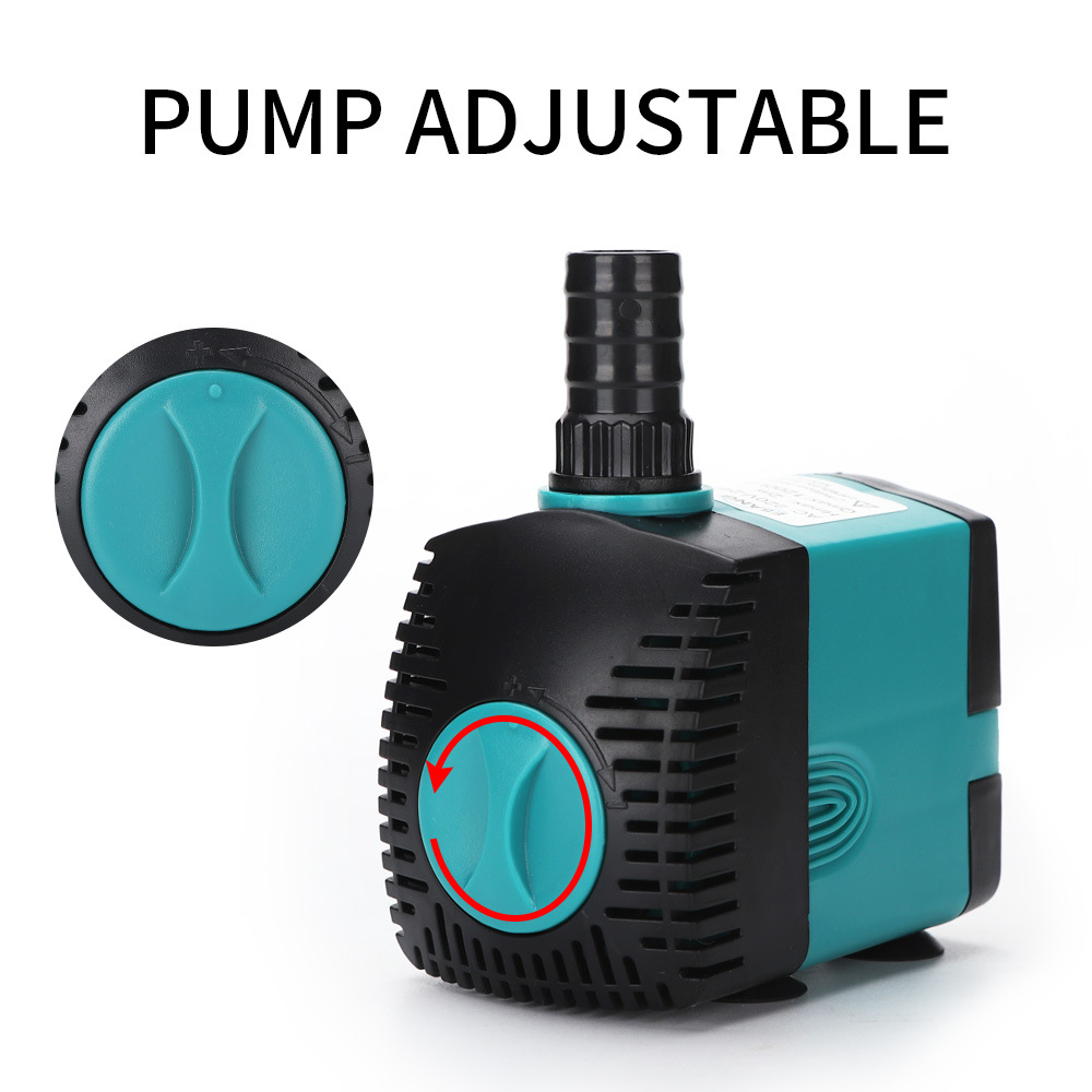 New Fish Pond Aquarium Pump 6W 450L/H Fish Tank Quiet Pump Multifunctional Ultra-Submersible Water Fountain Filter Pump