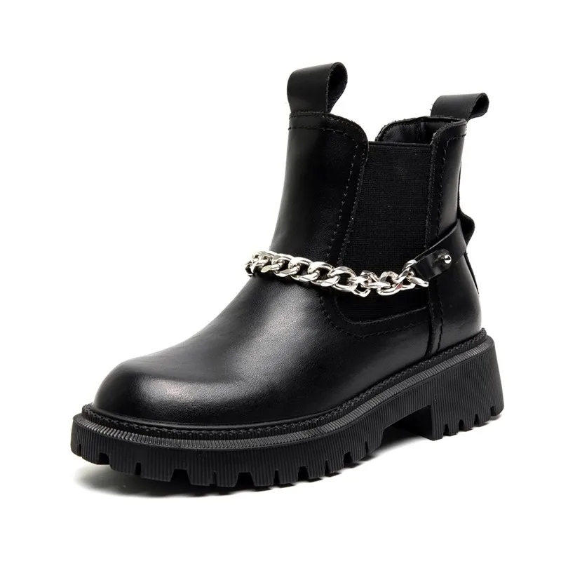 AIYUQI Boots Women Winter Genuine Leather Large Size Fur Women Ankle Boots Fashion British Style Women Chelsea boots