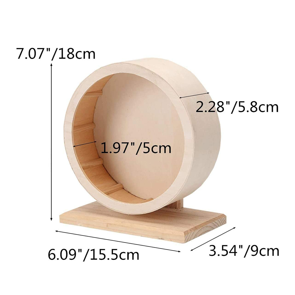Hamster Running Wheel Golden Bear Mute Wooden Belt Bracket With Cork Pad Roller Sports Pet Sports Balance Toy Pet Supplies