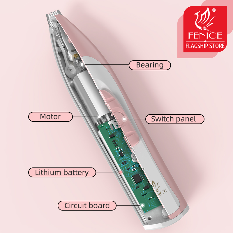 Fenice Dog Clippers Professional Pet Foot Hair Trimmer Dog Grooming Hairdresser Shear Butt Ear Eyes Hair Cutter Machine Remover