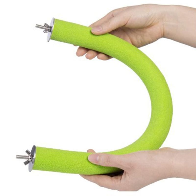 Bird Parrot Perch Stand Rough Surfaced Wooden U Shape Nail Perches Claw Grinding Stick Cage Toys for Cockatiel Parakeet Conure