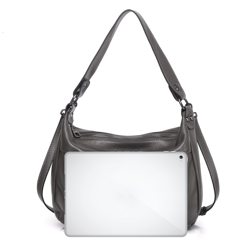 Fashion Genuine Leather Shoulder Bags Casual Versatile Cross Body Handbags Purses Cowhide Women Bag Genuine Leather Zipper Style Check BagVoyage