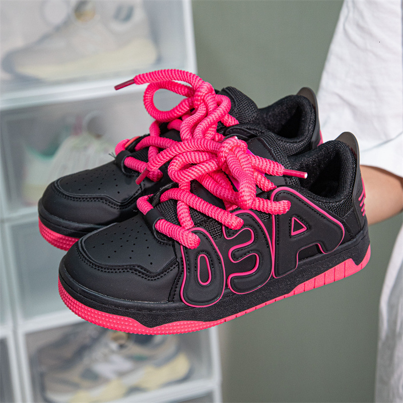 Group Letter Design Skateboarding Shoes Fashion Couple German Training Fashion Color Blocked Balance Shoes Student Casual Sports Men's Board Shoe