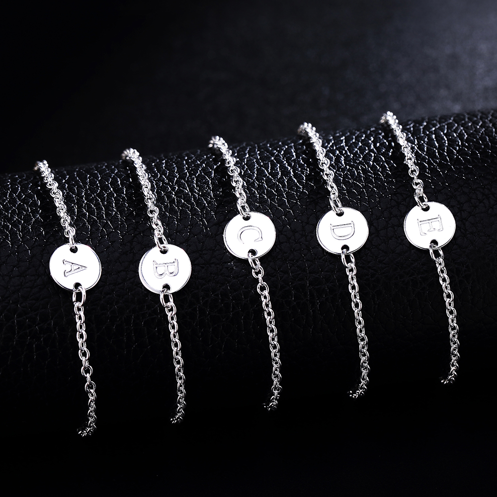 New 925 Sterling Silver Bracelet 26 Letters Exquisite Bracelet For Woman Charm Jewelry Wedding Gift