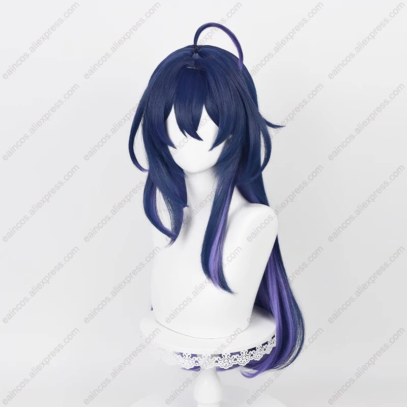 a Cosplay HSR Wig cm Seele Long Dark Blue Mixed Purple Wigs Heat Resistant Synthetic Hair s