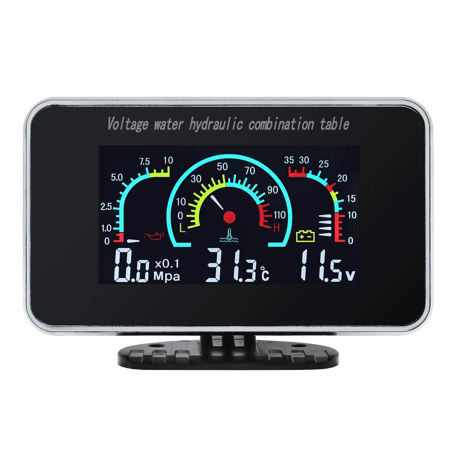 12V/24V 3 IN 1 Car Oil Pressure Gauge volt meter Water Temp Gauge with water Temperature Sensor for Car Truck Russia Warehouse