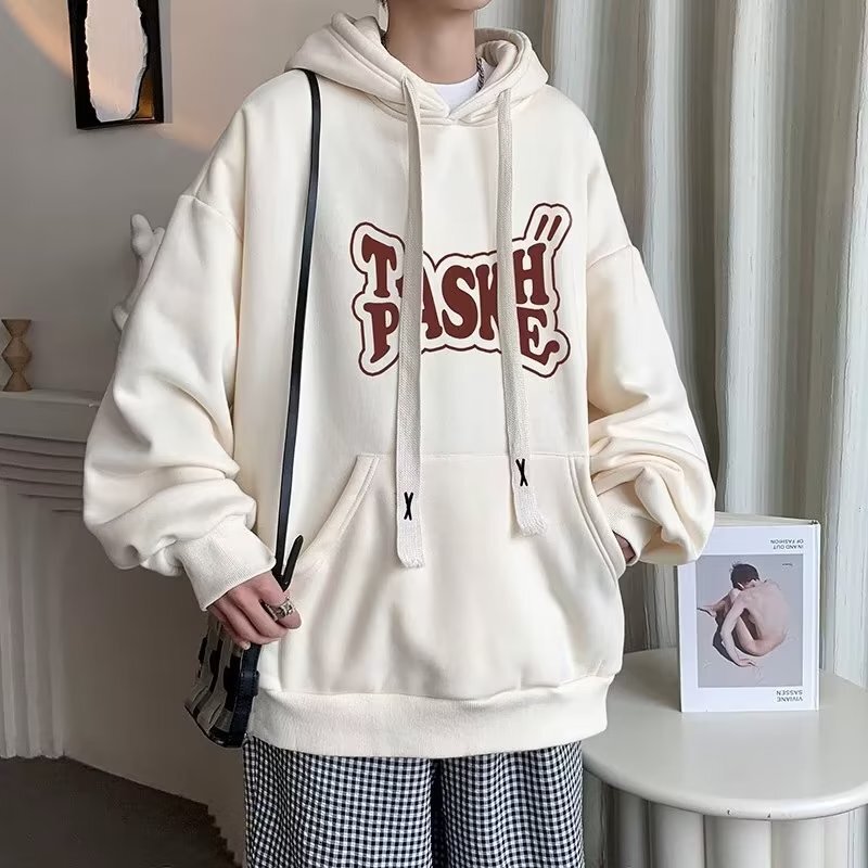 Designer American hoodie hooded autumn and winter new style men's loose oversized clothes teenage boys long sleeved jacket trendy