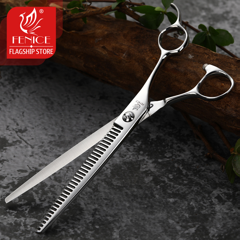 Fenice High-end 7.0 inch JP VG10 Steel Professional Pet Trimming Grooming Scissors Dog Thinning Scissors Shears Thinning 20-25%