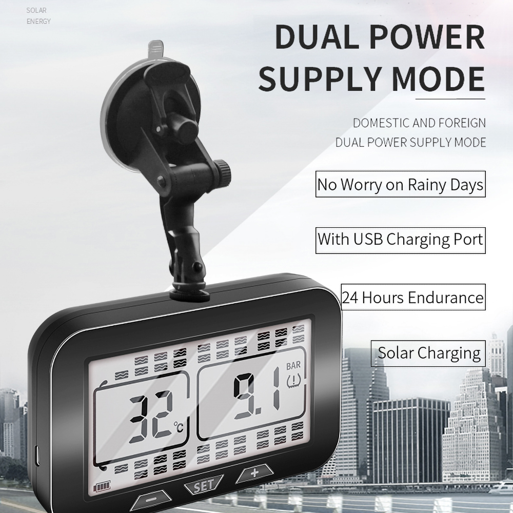 Universel Truck Tire Detector TPMS 18 Waterproof External 2025 Sensors Real-time Monitoring Tire Pressure new Temperature Abnormal Alarm