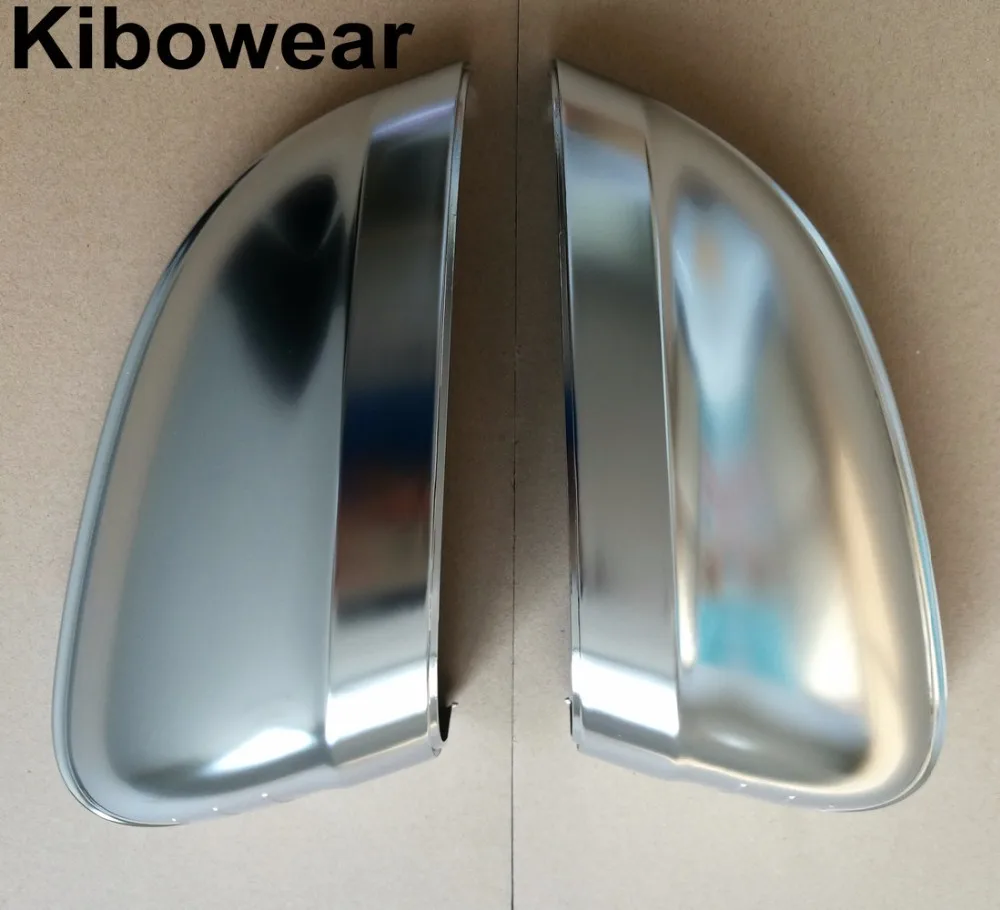 2pcs Matte Chrome Wing Mirror Caps For Audi 2017 A4 A5 B9 allroad Quattro S4 S5 Side Mirror Covers Silver 2018 2019 2020