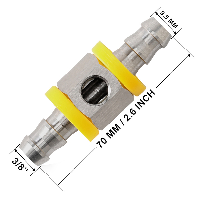 Universal Fuel Pressure Gauge 1/8 NPT(140 Psi) with 3/8 Inch Fuel Line Fuel Pressure Gauge Sensor T-Fitting Adapter