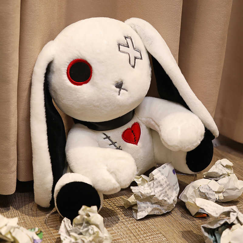 Plush Dolls Dark tie plush rabbit reborn bunny Easter gift horror doll