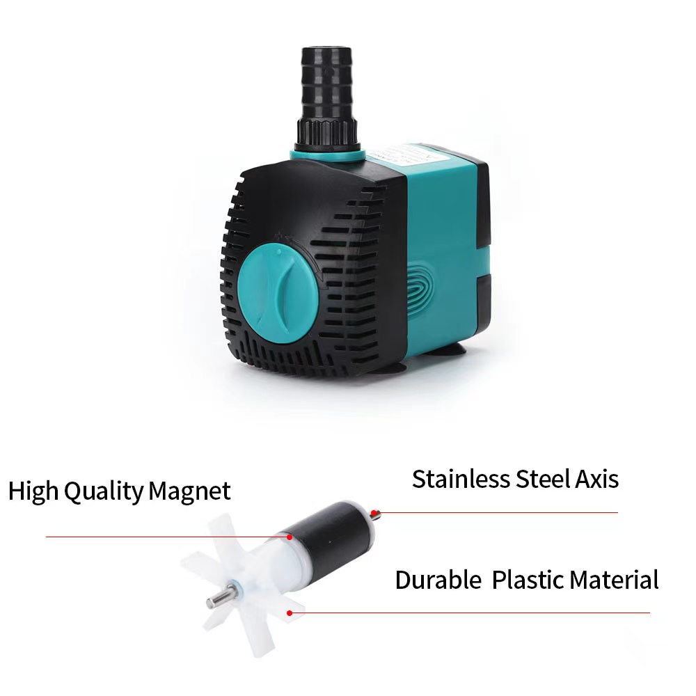 New Fish Pond Aquarium Pump 6W 450L/H Fish Tank Quiet Pump Multifunctional Ultra-Submersible Water Fountain Filter Pump