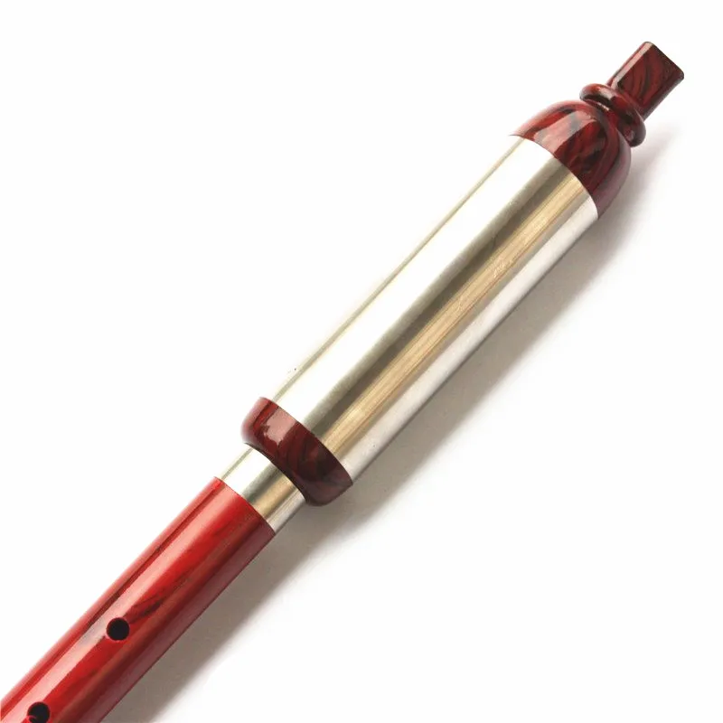 Bawu Chinese Vertical Flute F/G Key Handmade Detachable Imitate Rosewood ABS Resin Material Folk Musical Instrument Dizi