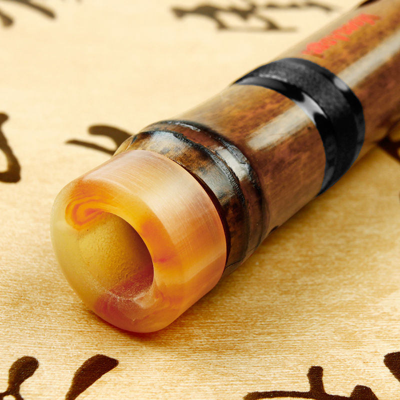 Short Xiao Original 2025 Vertical Bamboo Flute, Black Line Musical Instruments, Traditional Chinese Woodwind new Instrument, Brown