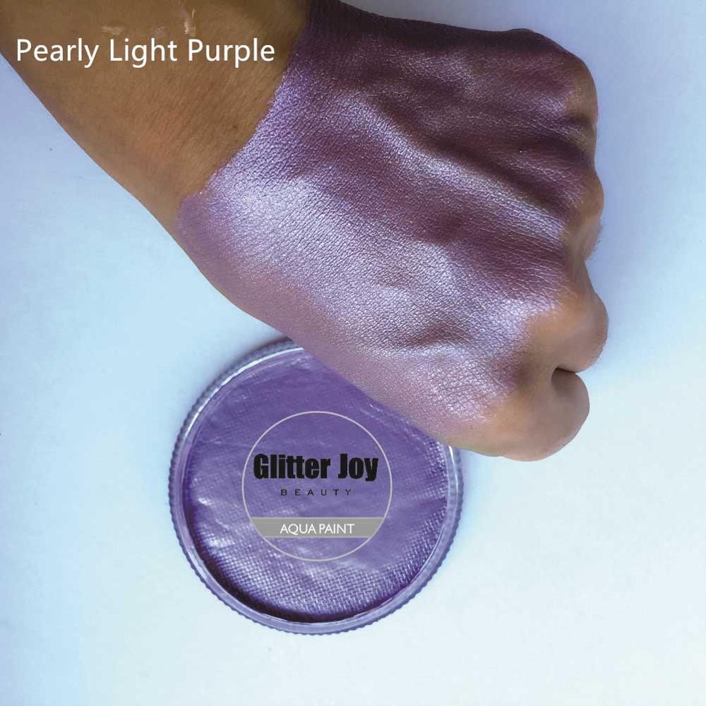 f e Water Light Shiny g pc Activated Purple Pearl Face Body Paints Makeup Art for Party Costume