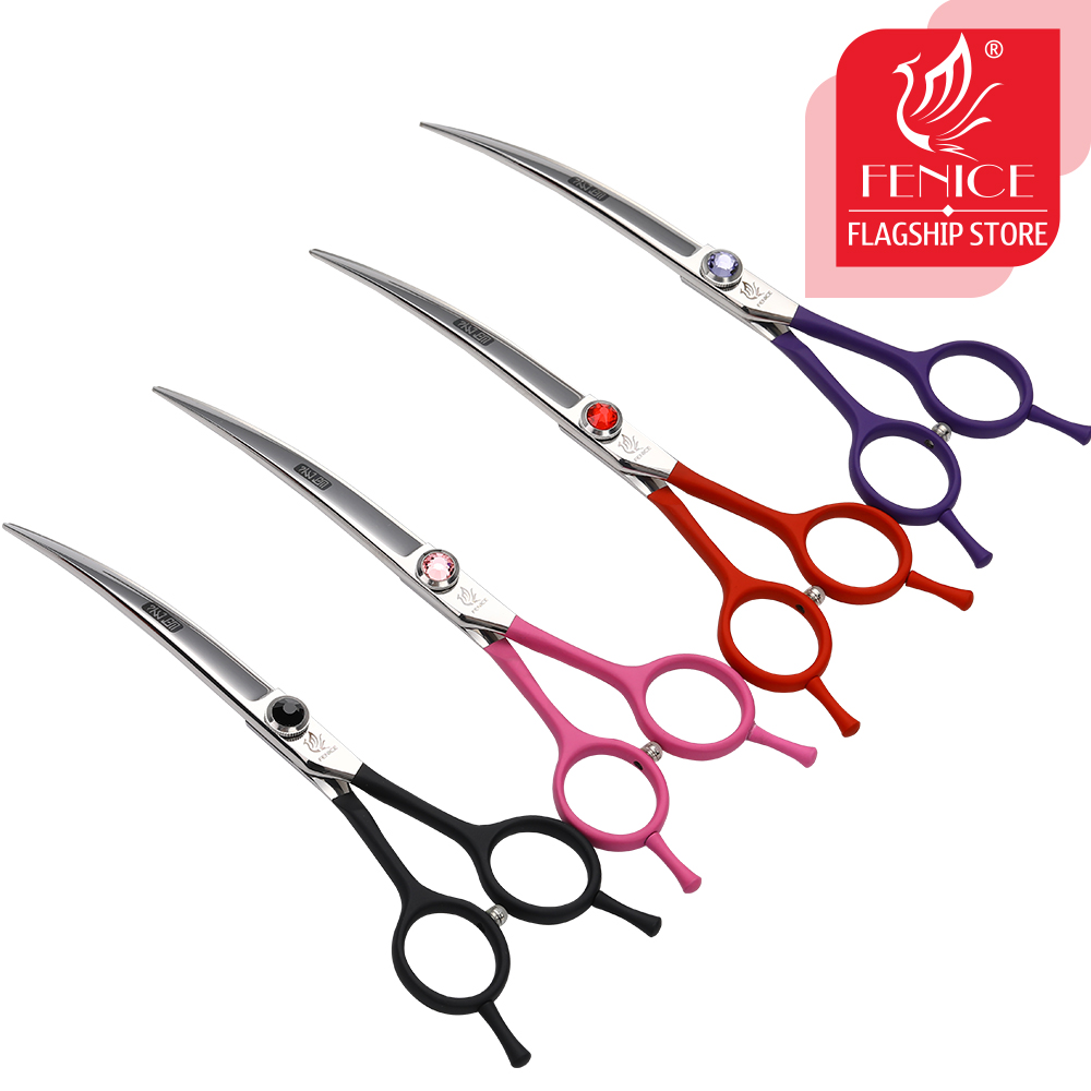 Fenice professional 6.5 inch pet scissors dog scissors curved grooming scissors cutting shears makas tijeras
