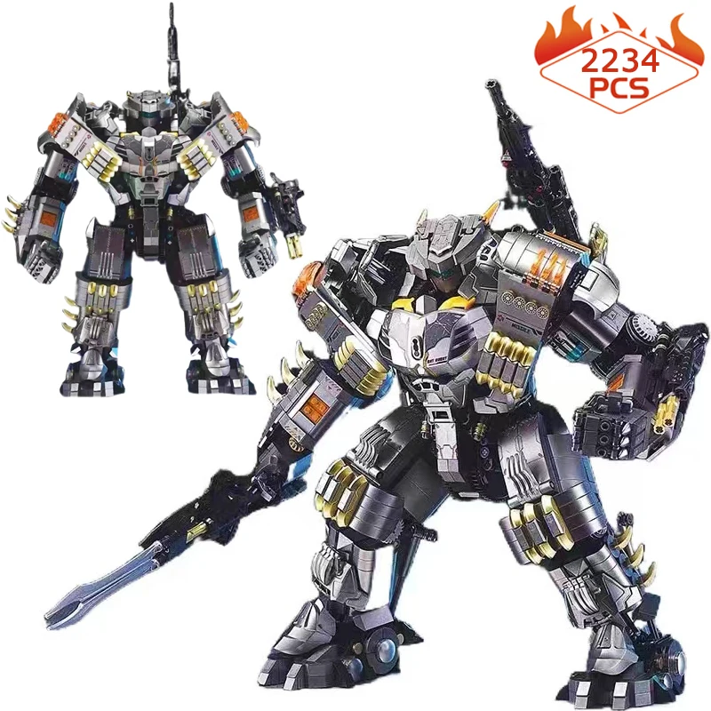 Justice Heavy Batmech Building Blocks Ideas City Buster Super Heroes Bat Mech Robot Model Bricks MOC Toys For Kid 2234PCS