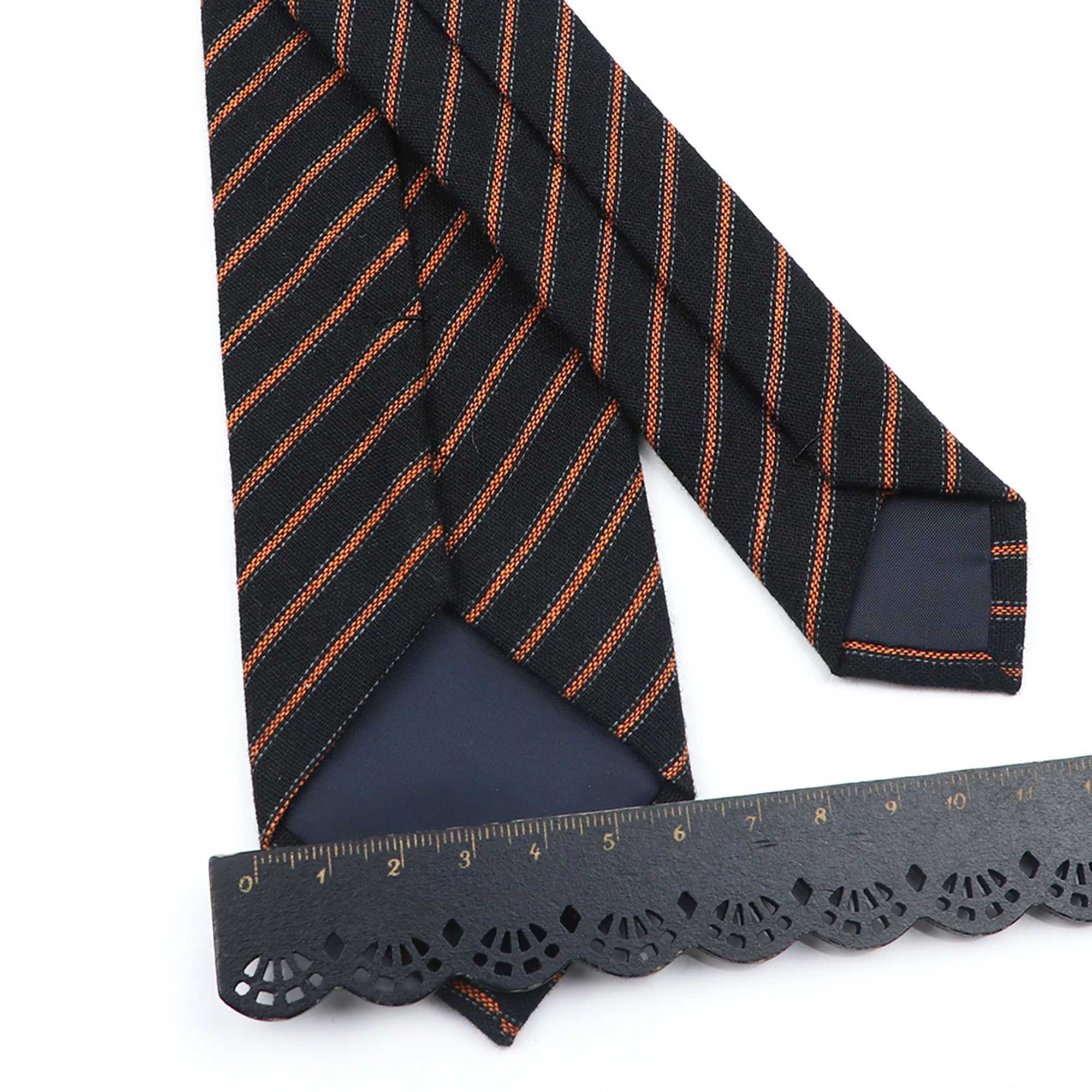 Mens Tie Imitation Cashmere Classic 6cm Skinny Casual Necktie Cotton Handmade For Wedding Party Dinner Striped Plaid Tie GiftX241109