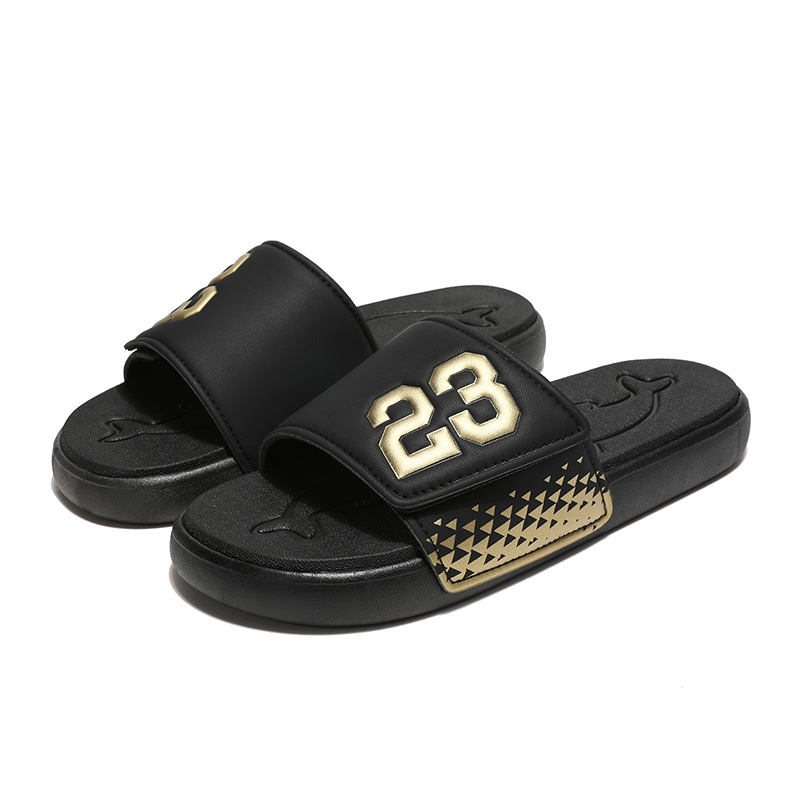 Men's outdoor slippers for outdoor wear, one line slippers, summer sandals, anti slip, European and American trendy men's slippers