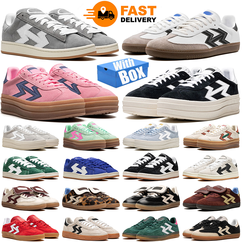 With Box designer running shoes platform sneakers for men women 00s Black White Gum Leopard Collegiate Green Pink outdoor trainers