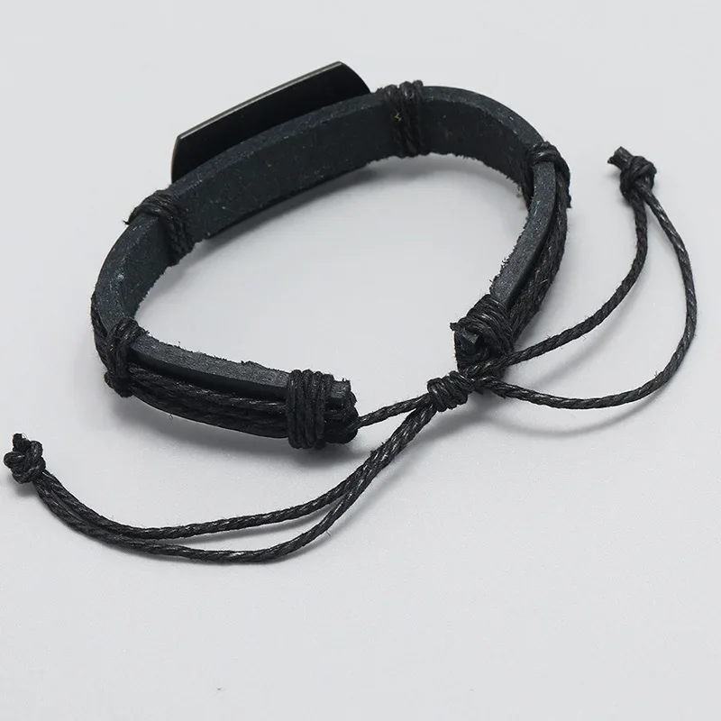 Hip Hop Rock Band Bracelet Steampunk Band Symbol Adjustable Wolf Head Charm Leather Bracelets Men Women Collection