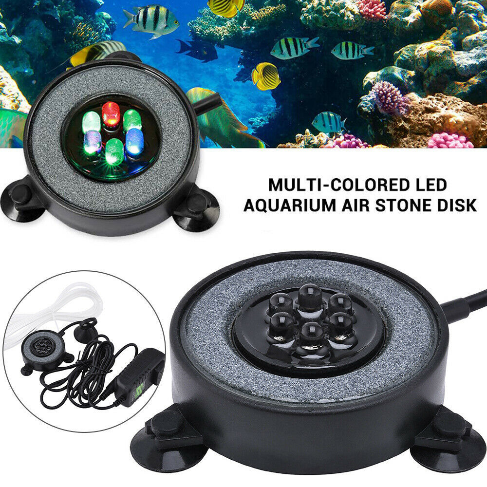 Submersible Underwater Fish Tank Light Color Changing Led Air Light Aquarium Air Bubble 6Pcs Lamp Making Oxygen for Fish Tank