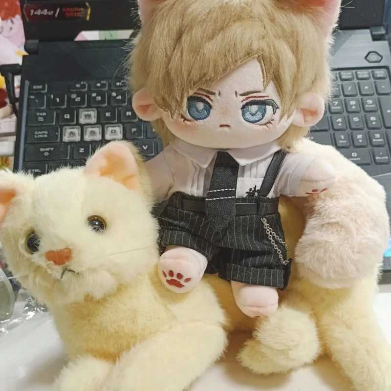Plush Dolls Leon Scott Kennedy Cosplay 20cm nude doll cotton plush toy filled with soft plush J240410