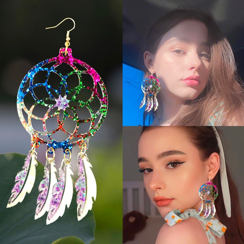 Casting Resin Mold Silicone Kit Key Chain/earring Silicone Mold for Epoxy Resin Dream Catcher/feather Pendant Mold
