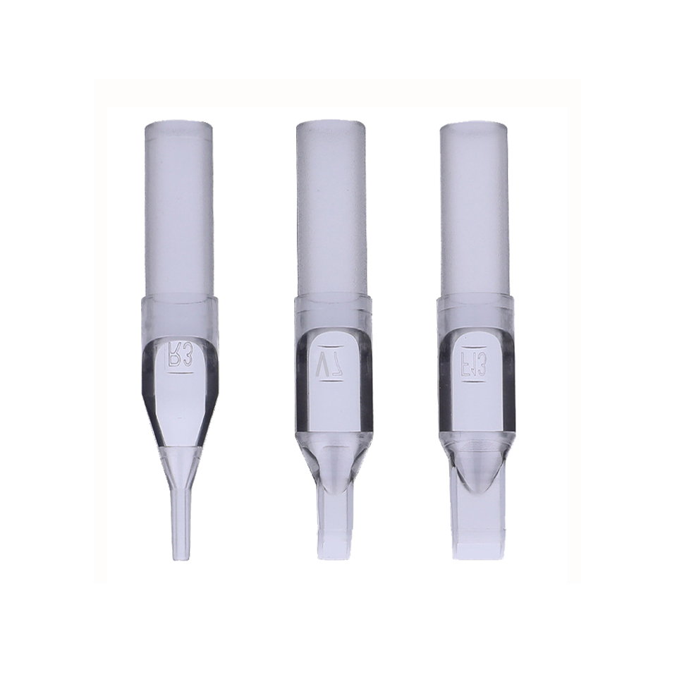 50pcs/Pack Disposable Tattoo Tips RT DT FT Independent Packing For Tatu Cartridges Needles Plastic Mouth Caps Supplies