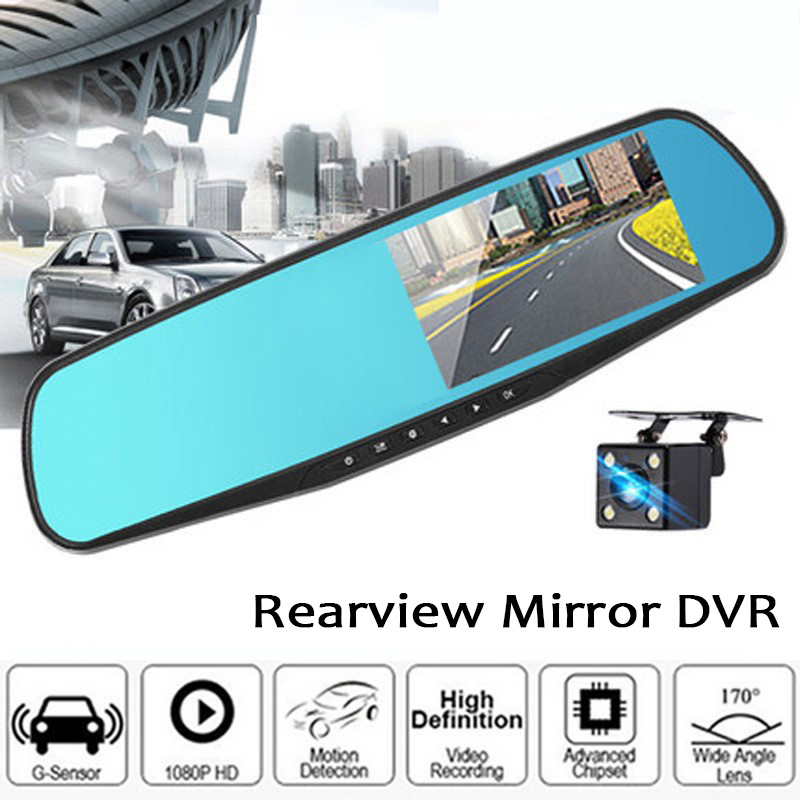 4.3/2.8inch Car DVR Rearview Mirror Driving Recorder new 1080P Auto Dual Lens Dahscam 2025 Rearview Camera Car Electronics Accessories