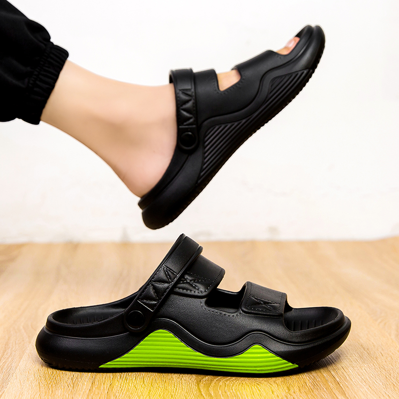 Summer Sandals slippers Mens Flat shoes slippers Grey Yellow Black suede slippers for external wear Beige Fashion Casual Shoes