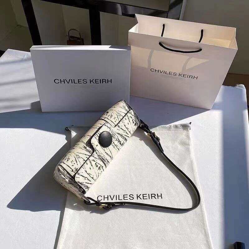 Original Fashion Niche Design Handbag Marble Texture High-End Baguette 2024 New Trendy Shoulder Bag Women Purses