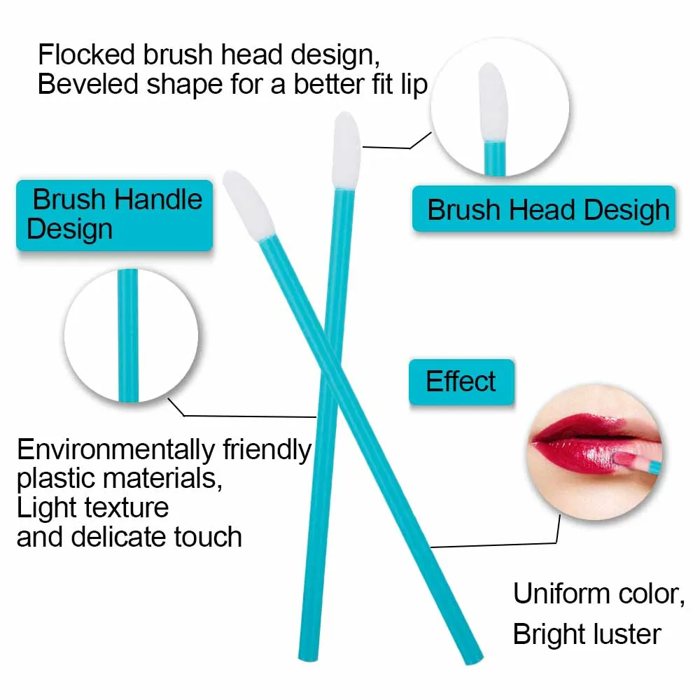 Disposable Brush Lipstick Lip Pcs Mascara Wands Liquid Gloss Lash Velour Applicators Make Up Brushes stick es