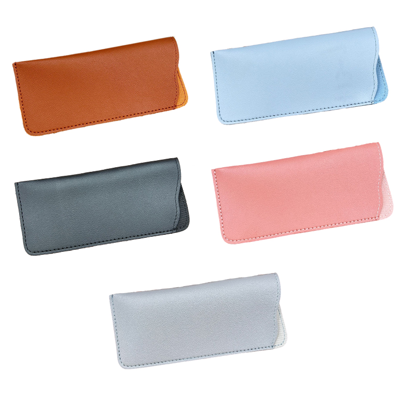 Glasses Soft Leather Bag Sunglasses Case Glasses Case Anti-slip Cover Myopia Glasses Bag Earphone Storage Protective Cover smile