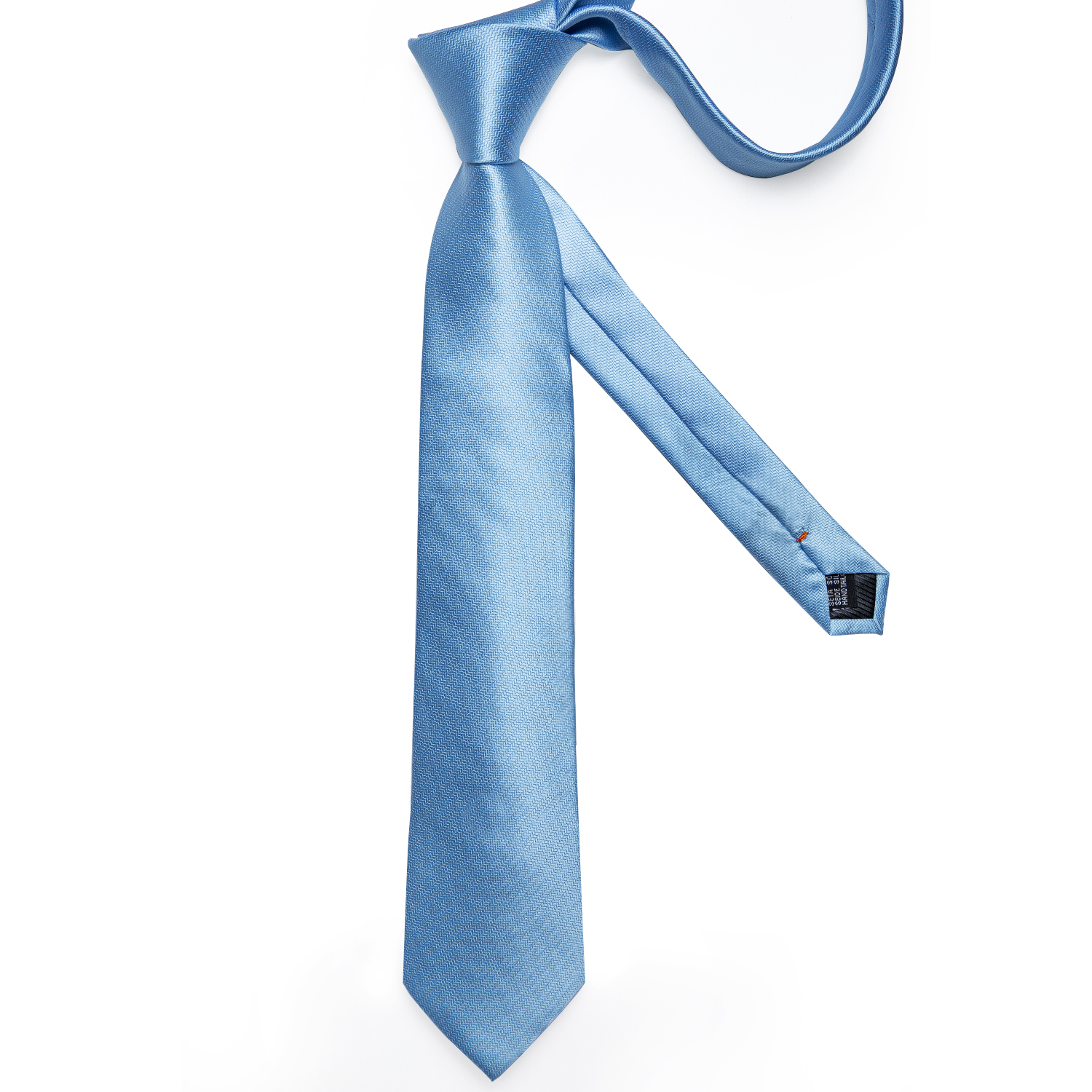 Light Blue Solid Men's Tie Set 8cm Formal Classic Wedding Tie Pocket Square Cufflinks Party Gravatas Gift For Men DiBanGu