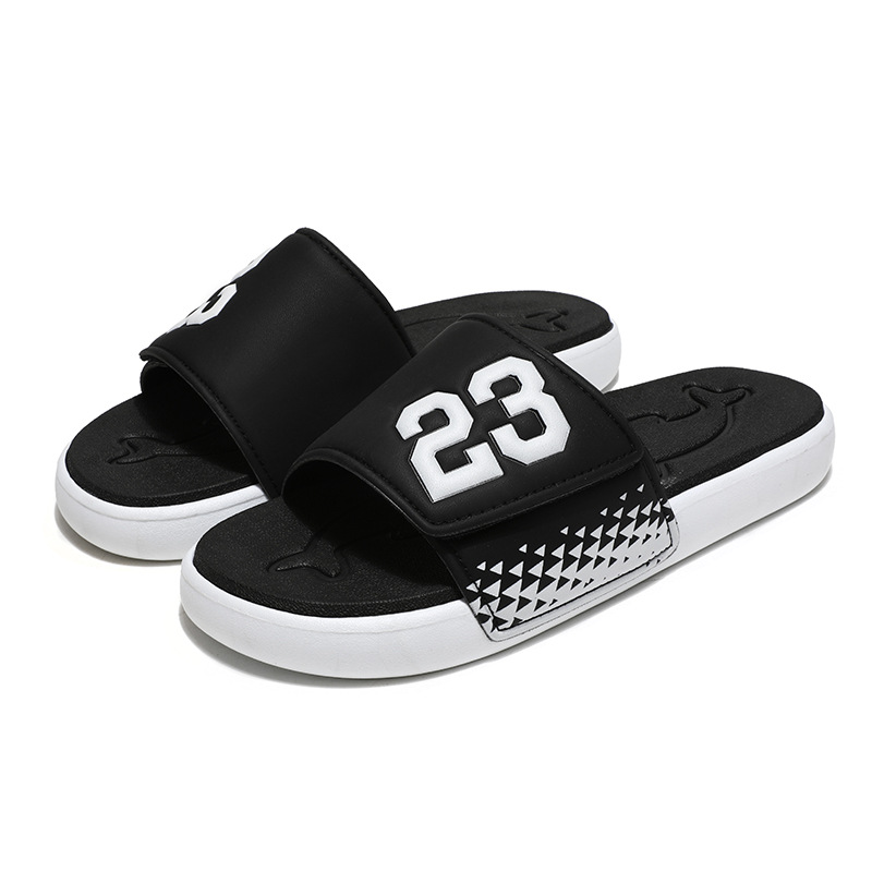 Men's outdoor slippers for outdoor wear, one line slippers, summer sandals, anti slip, European and American trendy men's slippers