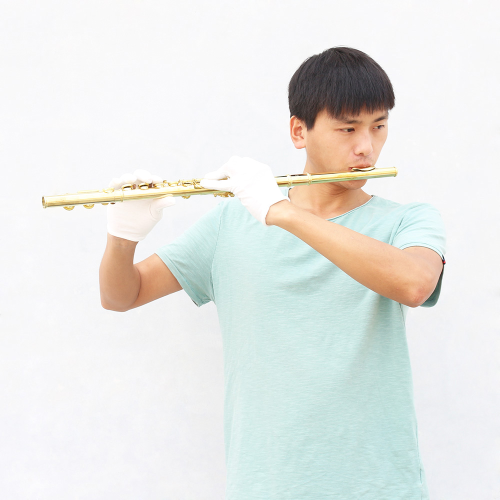 SLADE 16 new Holes Add The E Key Flute Brass 2025 Bady Gold Flute Instrument With Leather Box Case Screwdriver Cleaning Cloth Accessories