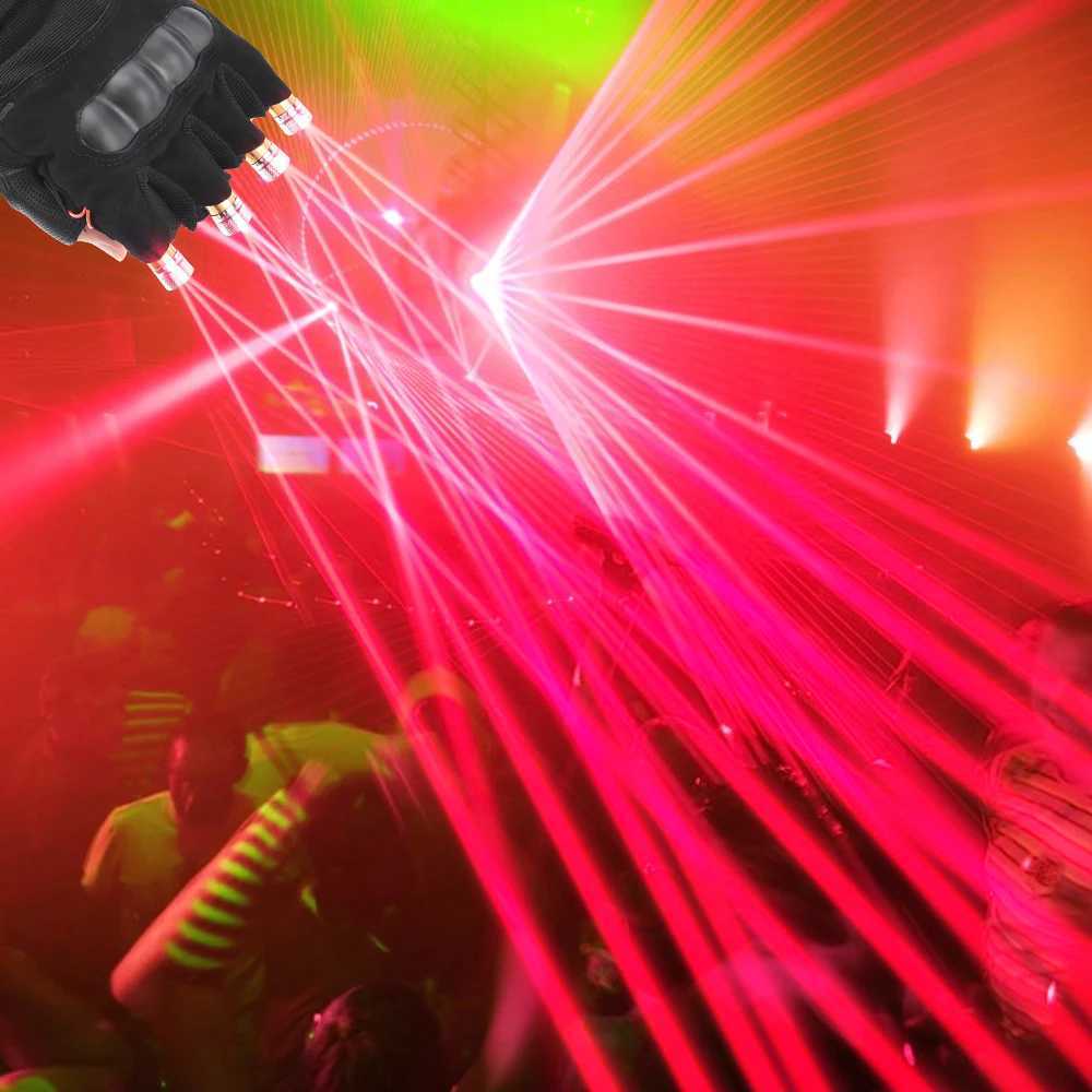 Led Rave Toy LED Laser Glove Stage Performance Light Disco Ballroom Atmosphere Red Green Party Wedding Effect 240411